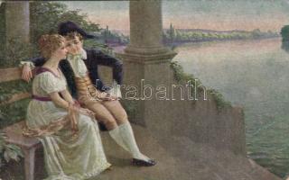 Szerelem - 10 db szerelmes párokat ábrázoló művészeti reprodukciós lap, közte néhány litho / 10 Art ...