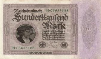 Németország/Weimari Köztársaság 1923. 100.000M (2x) T:II+,III+
