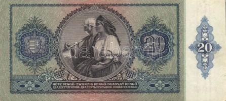 1932. 50P + 1941. 20P + 1945. 50P (ragacsos hátlap) T:I-,II