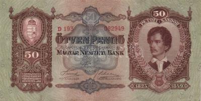 1932. 50P + 1941. 20P + 1945. 50P (ragacsos hátlap) T:I-,II