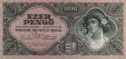 1945. 1000P (2x) egyik bélyegmentes T:I