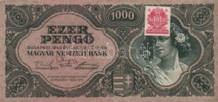 1945. 1000P (2x) egyik bélyegmentes T:I
