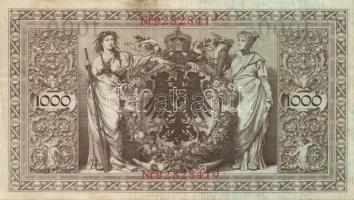 Német Birodalom/Császárság 1910. 1000M piros sorszámmal kétféle papíron (6x), zöld sorszámmal (1x) T...