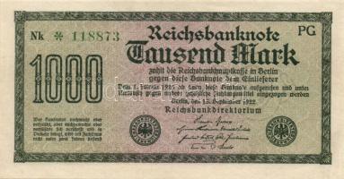 Német Birodalom/Weimari Köztársaság 1923. 1000M (2X)2klf vízjellel T:I-