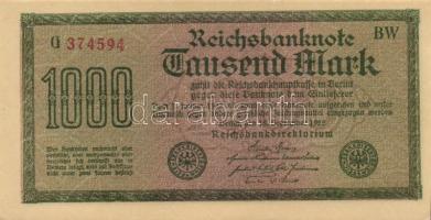 Német Birodalom/Weimari Köztársaság 1923. 1000M (5X) egyugrású és egymás utáni sorszámúak közte T:I,I-