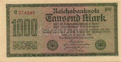 Német Birodalom/Weimari Köztársaság 1923. 1000M (5X) egyugrású és egymás utáni sorszámúak közte T:I,...