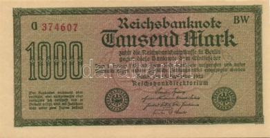 Német Birodalom/Weimari Köztársaság 1923. 1000M (5X) egyugrású és egymás utáni sorszámúak közte T:I,...