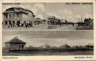 Budapest XVIII. Pestszentlőrinc a Ganz-telepi iskolával és az 50-es villamos végállomásával