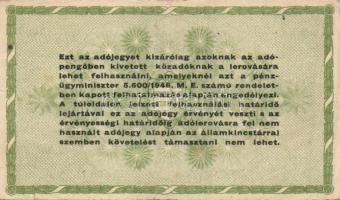 1946. 10.000AP + 50.000Ap (2x) sorszám nélkül és sorszámozva + 100.000AP (2x) sorszám nélkül és sors...