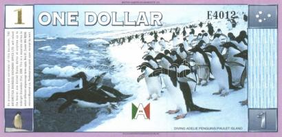 Antarctica 1999-2001. 1$, 2$, 5$, 10$ + 2001. 100$ "Specimen" T:I
