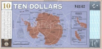 Antarctica 1999-2001. 1$, 2$, 5$, 10$ + 2001. 100$ "Specimen" T:I