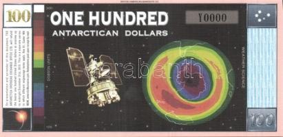 Antarctica 1999-2001. 1$, 2$, 5$, 10$ + 2001. 100$ "Specimen" T:I