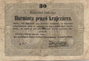1849. 15Kr + 30Kr "Kincstári utalvány" T:III,IV