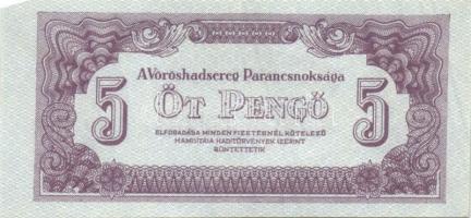 1944. 1P, 2P, 5P, 10P, 20P, 50P, 100P "Vörös Hadsereg" teljes sor! T:I többnyire