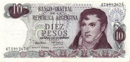 Argentína 1973-76. 10P + 1974-75. 50P + 10P + 1977-82. 500P + 1977-83. 5000P + 1976-83. 10.000P + 19...