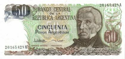 Argentína 1973-76. 10P + 1974-75. 50P + 10P + 1977-82. 500P + 1977-83. 5000P + 1976-83. 10.000P + 19...
