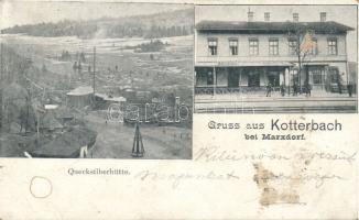 1899 Ötösbánya (Kotterbach) quicksilver mine with Márkusfalva railway station (b)