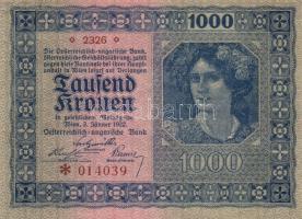 Osztrák-Magyar Bank 1922. 1000K (2x) T:I