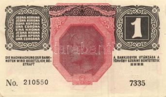 1916. 1K (2x) egyiken előlapra átütő sorozatszám és papírszín eltérés! T:I