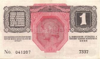 1916. 1K (2x) egyiken előlapra átütő sorozatszám és papírszín eltérés! T:I