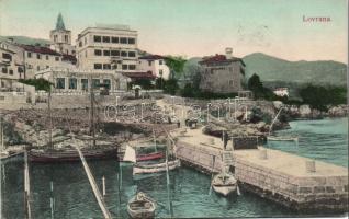 Lovran yacht station with Hotel Miramar and Hotel Königsvilla