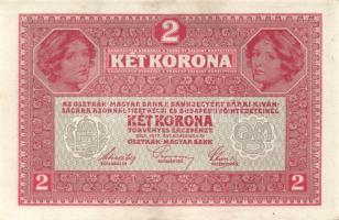 1917. 2K (4x) "Deutschösterreich" felülbélyegzéssel közte 2db egymásutáni sorszámozással, ujjlenyomattal! T:I,I-