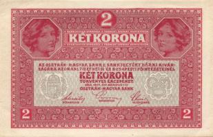 1917. 2K (4x) "Deutschösterreich" felülbélyegzéssel közte 2db egymásutáni sorszámozással, ...