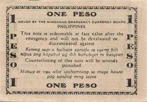 Fülöp-Szigetek / II. Világháborús megszállás alatti szükségpénzek / Cebu /Negros /Mindanao 1941. 1P ...