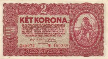 1920. 2K (3x) "2aa" és "2ab csillaggal" T:I,I-