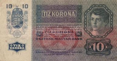 1915. 10K felülnyomás nélkül T:III+