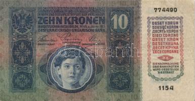 1915. 10K felülnyomás nélkül T:III+