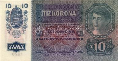 1915. 10K (2x) "Deutschösterreich" klf árnyalatú felülbélyegzéssel, eltérő nyomat mérettel...