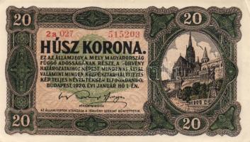 1920. 10K + 20K (3x) közte kis ugrású sorszámmal T:I,I-