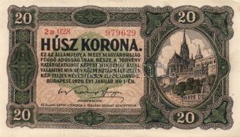 1920. 10K + 20K (3x) közte kis ugrású sorszámmal T:I,I-