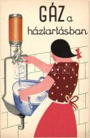 Gáz a Háztartásban - 2 db megíratlan régi reklámlap kifogástalan állapotban