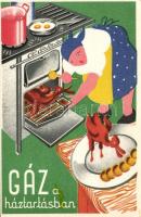 Gáz a Háztartásban - 2 db megíratlan régi reklámlap kifogástalan állapotban