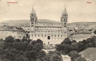 2 db régi Pécs képeslap (Székesegyház és Hadapród Iskola)