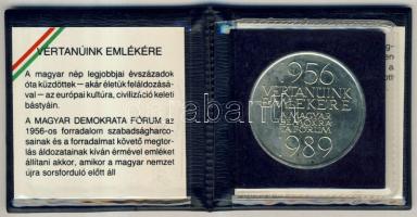 1989. "1956-1989 Vértanúink emlékére" MDF alpakka emlékérem T:BU eredeti csomagolásban, tanúsítvánnyal