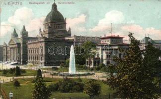 Németország - 5 db régi városképes lap (Drezda, Lipcse és Herrenchiemsee) / 5 German town-view cards