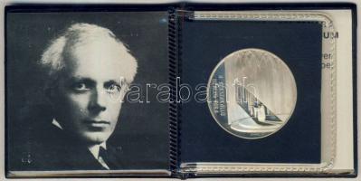 DN "Bartók Béla" Ag emlékérem 20g T:PP Csak 3000db! Eredeti ÁPV tokban, tanúsítvánnyal