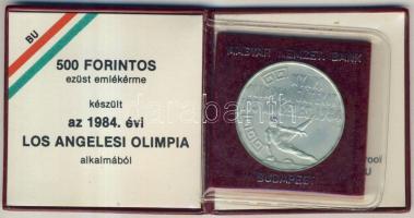 1984. 500Ft Ag "Los Angeles-i olimpia" T:BU Csak 8000db! Eredeti tokban, tanúsítvánnyal!