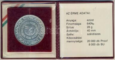 1984. 500Ft Ag "Nők évtizede" T:BU Csak 8000db! Eredeti tokban, tanúsítvánnyal!