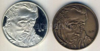 1990. "MÉE - 100 éve született Ferenczy Noémi" Ag + Br emlékérem pár T:PP,1