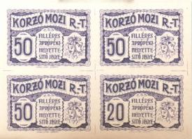 Szeged/Korzó Mozi Rt. DN 50f 4-es tömbben jobb ívszél + illesztőkereszt T:I- (kicsit elszíneződött alul)
