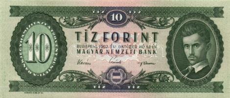 1962. 10Ft (3x) egymásutáni sorszámmal! T:I