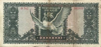 1945-46. 1.000.000P (2x) + 10.000.000P + 1.000.000MP + 10.000.000MP (2x) mindegyik "Csili 1975....