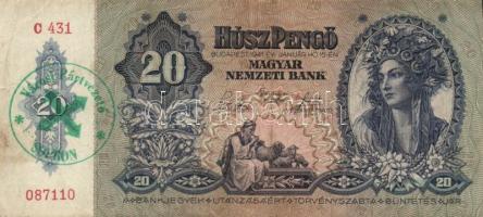 1930. 100P, 1932. 50P, 1936. 10P, 1941. 20P mindegyik "Városi Pártvezető - Sopron" felülbé...