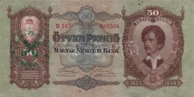 1930. 100P, 1932. 50P, 1936. 10P, 1941. 20P mindegyik "Városi Pártvezető - Sopron" felülbé...