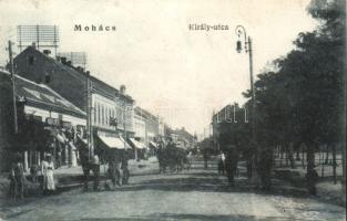 Mohács Király utca Fischer Lipót üzletével
