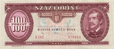 1992. 100Ft (3x) egymásutáni sorszámmal! T:I,I-